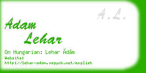 adam lehar business card